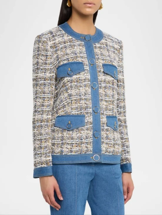 Veronica Beard Ainslie Tailored Tweed Jacket - Picture 2 of 13